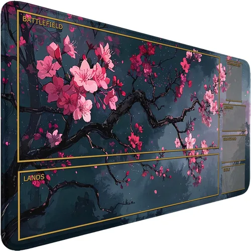 Vista 8 de Fantasy Black Lotus TCG - Tapete de juego de 24 x 14 pulgadas, tapete de juego para MTG DTCG CCG RPG Trading Card Game Mats superficie lisa juego