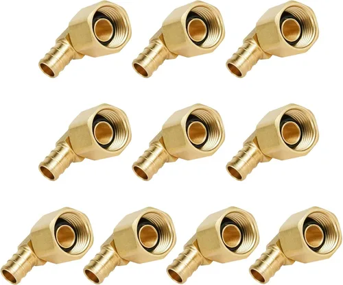 Vista 10 de 2 piezas EFIELD Barb Crimp Pex 1/2 "x 1/2" hembra NPT adaptador de codo giratorio Adaptador de codo giratorio hembra PEX resistente, ASTM