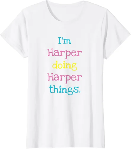 Vista 24 de Harper - Camiseta de regalo para niños con texto personalizado