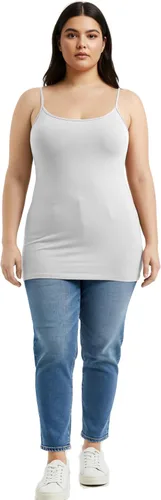 Vista 6 de Emmalise Camisola larga casual básica para mujer, con tirantes ajustables, top en capas