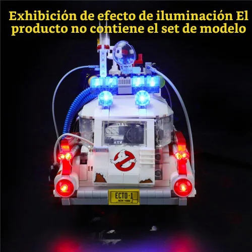 Vista 8 de GEAMENT Kit de luz LED compatible con Lego 10274 Ghostbusters ECTO-1 (Ver.2020) - Juego de iluminación para modelo de construcción de creadores