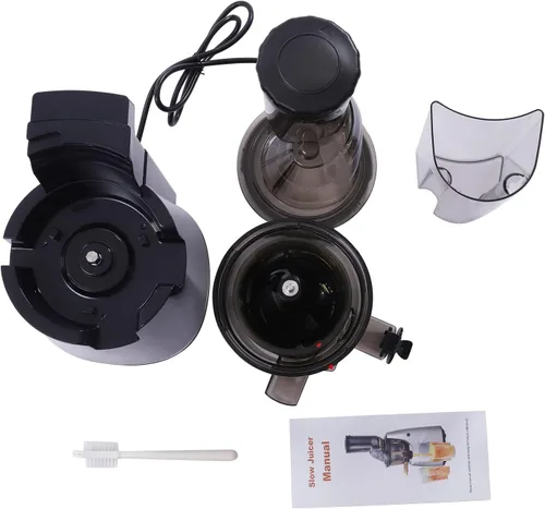 Vista 7 de Máquina exprimidora, 250 W, exprimidor de masticación en frío, extractor de exprimidor lento para el hogar, máquinas exprimidoras para frutas