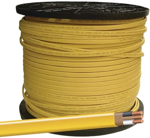 Vista 12 de Southwire Romex marca Simpull cable sólido para interior 12/2 con tierra NMB, bobina de 15 pies - SW# 28828226