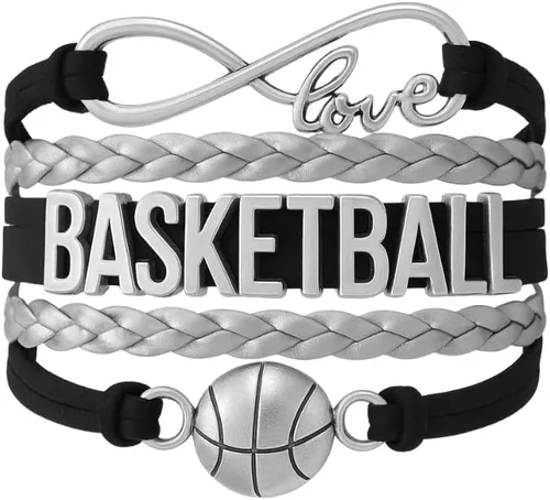 Vista 6 de Infinity Collection Pulsera ajustable con dijes de baloncesto