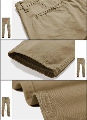 Vista 6 de Match Mens Slim Tapered Flat Front Casual Pants