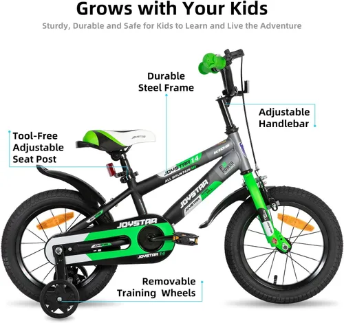Vista 2 de JOYSTAR New Berry - Bicicleta infantil para niños y niñas de 3 a 12 años, bicicletas para niños de 12, 14, 16 pulgadas, con ruedas de entrenamiento