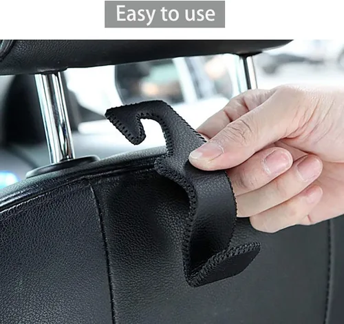 Vista 7 de AMVOYOA Ganchos para reposacabezas para bolsos y bolsas, colgador para reposacabezas del asiento trasero del automóvil, gancho de almacenamiento