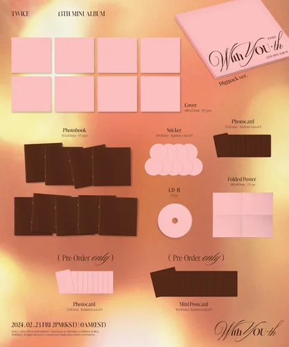 Vista 2 de Dreamus TWICE With YOU-th 13º Mini álbum Digipack Ver (DAHYUN), JYPK1764