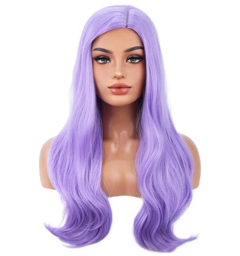Vista 10 de RightOn Peluca negra larga ondulada negra para mujer, peluca ondulada negra para mujer, cosplay, fiesta, diario, red de pelo incluye Negro