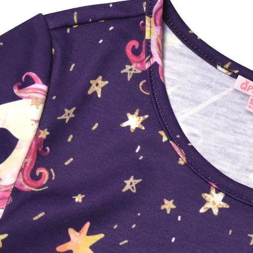 Vista 46 de QPANCY Conjunto de pijamas a juego para niñas y muñecas, pijamas de manga larga para otoño e invierno