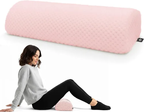 Vista 8 de Almohada de rodilla para dormir de espalda, almohada de espuma viscoelástica para media luna, almohada de pierna para tobillo y pie debajo