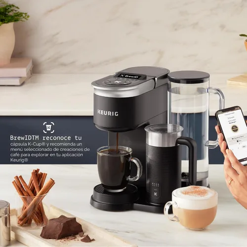 Vista 7 de Keurig K-Cafe SMART - Máquina de café de una sola porción con cápsulas K-Cup, color negro