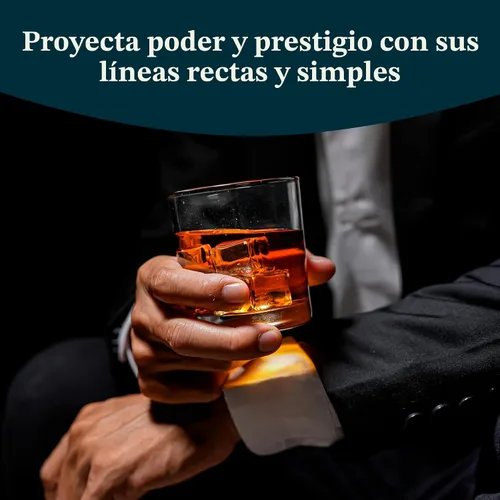 Vista 5 de Libbey 917CD Juego de 12 vasos de rocas con base pesada, vasos de vidrio con líneas simples, elegante juego de vasos estilo antiguo para whisky
