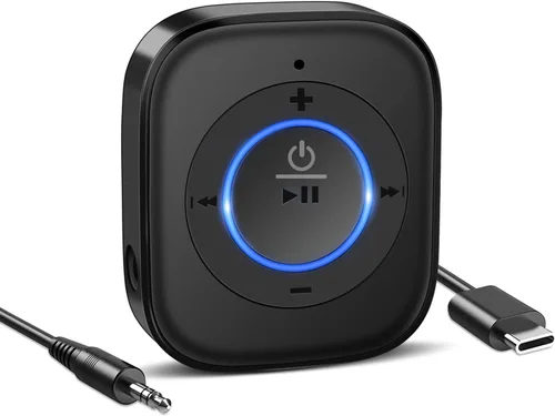 Vista 10 de Golvery, receptor Bluetooth (Bluetooth avanzado 4.1, A2DP) - adaptador de audio inalámbrico portable con entrada de 3,5 mm - disfruta la música