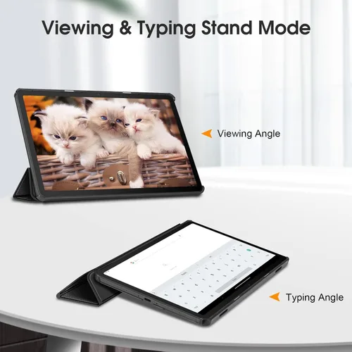 Vista 4 de Fintie Funda delgada para tableta Amazon Fire Max 11 (13ª generación, versión 2023) – Funda rígida de triple pliegue ligera con función de encendido