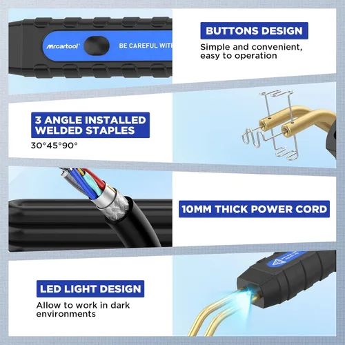 Vista 7 de Kit de soldador de plástico con 600 piezas de grapas calientes 110 V máquina de soldadura de plástico kit de reparación de parachoques de coche, 80
