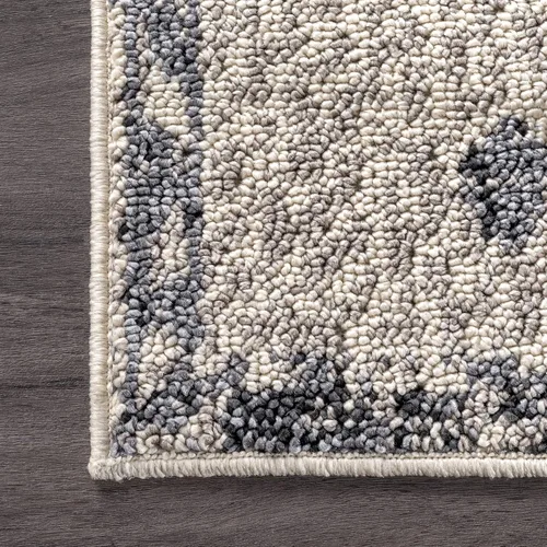 Vista 7 de nuLOOM Blaine - Alfombra de área de diamantes punteados, 4x6, marfil