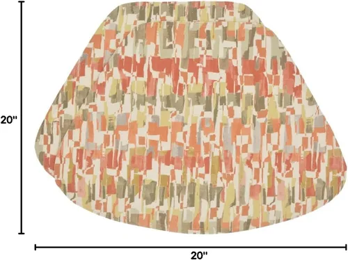 Vista 6 de Britto Garden Party - Juego de dos manteles individuales en forma de cuña con estampado naranja