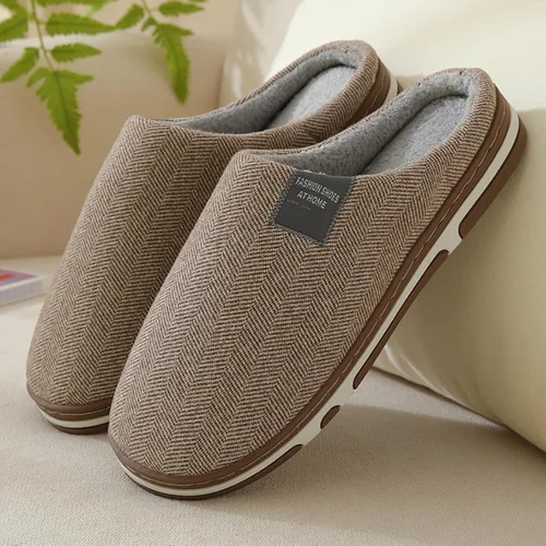 Vista 6 de ASHALI Pantuflas de espuma viscoelástica para hombre y mujer, de algodón suave y afelpado, para interiores y exteriores, con suela antideslizante