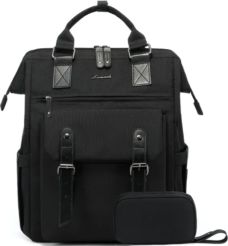 Vista 12 de LOVEVOOK - Mochila para laptop, para viaje de trabajo, bolso de enfermera, profesor, médico, viajero, para computadora de negocios, mochila