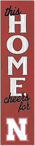 Vista 69 de KH Sports Fan Letrero de Alabama Crimson Tide This Home Cheers for Porch Leaner, 11 x 46 pulgadas, carmesí de marea carmesí; muestra tu espíritu