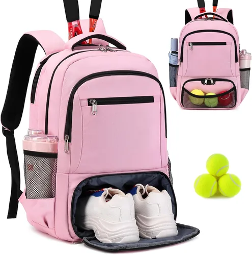 Vista 10 de ACESAK Mochila de Tenis Bolsa de Tenis para Mujeres Hombres - Bolsa de Tenis Capacidad para 2 Raquetas, Bádminton Squash, Paletas Pelotas Pickleball