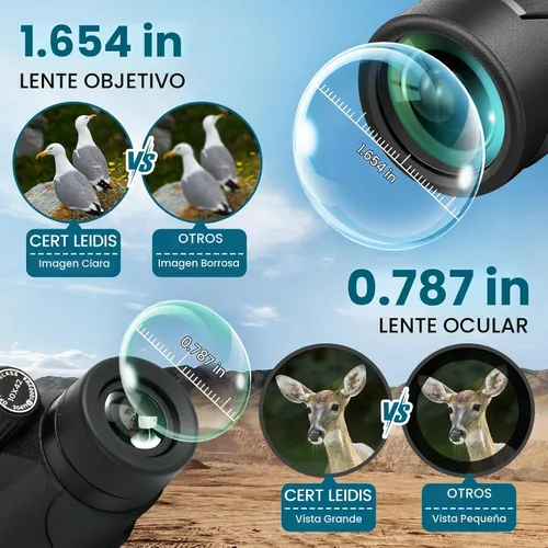 Vista 3 de Telescopio monocular HD 10x42 para adultos - Trípode y Prisma BAK-4, lente FMC, IPX7 impermeable, compacto para observación de aves, observación