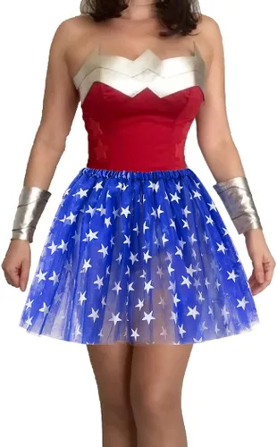Vista 8 de TWINKLEDE Falda del 4 de julio, falda patriótica de tutú para el Día de la Independencia, falda de baile para mujeres y niñas