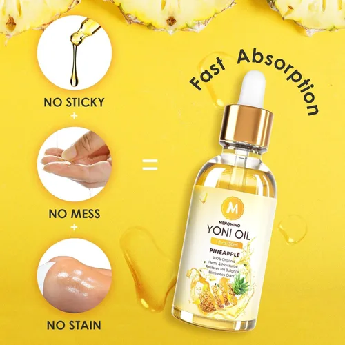 Vista 3 de Yoni Oil - Paquete de 3 aceites femeninos orgánicos para mujer, equilibrio de pH, desodorante femenino, humectante vaginal, elimina el olor
