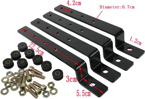 Vista 2 de XMT-MOTO Kit de soporte de montaje duro universal ajustable para bolsa de sillín para motocicleta Cruiser