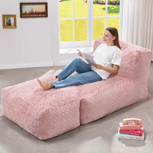 Vista 23 de Hobestluk Puf con espuma viscoelástica, tela de piel sintética ultrasuave, diseño ergonómico, puf pequeño, para sala de estar, dormitorio, sala