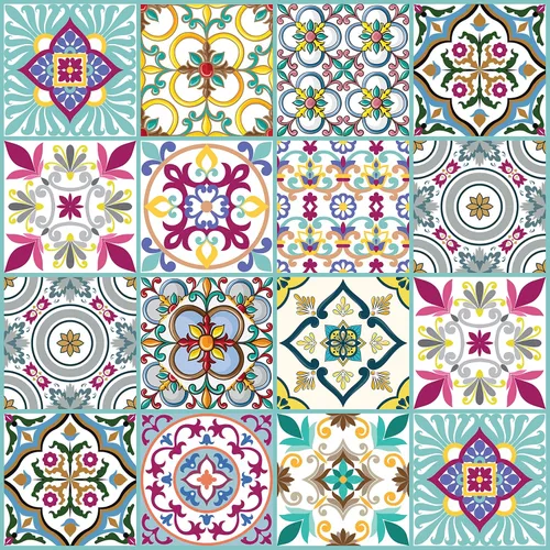 Vista 19 de IRI-GIRI Adhesivos para azulejos de loseta en muro Calcomanías de pared de vinilo impermeables de 4 x 4 pulgadas para cocina y baño Azulejos