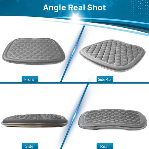 Vista 7 de Big Ant Cojín de asiento de automóvil de espuma viscoelástica para asiento de automóvil, funda suave para asiento de automóvil, asiento de Gris