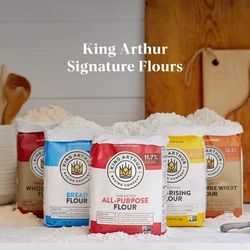 Vista 9 de King Arthur, Harina sin blanquear multiusos, proyecto verificado sin OMG, certificado Kosher, sin conservantes, 2 libras (paquete de 12)