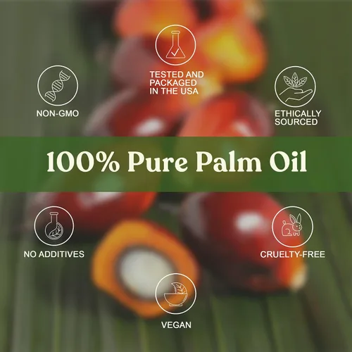 Vista 5 de Soapeauty Aceite de palma RBD para el crecimiento de la piel y el cabello, 100% puro, natural, aceite vegetal prensado en frío para hombres