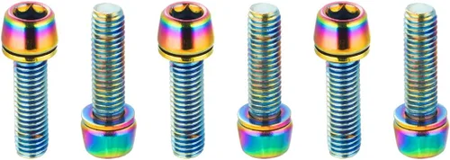 Vista 6 de CNC Pernos de vástago de bicicleta, pernos de vástago para BMX/MTB/bicicleta de carretera con arandelas (rojo/azul/naranja/verde/arcoíris)
