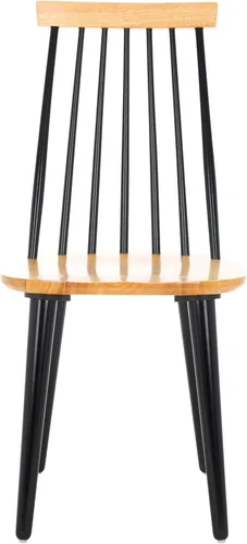 Vista 10 de SAFAVIEH Furniture - Juego de 2 sillas auxiliares Burris - Gris - Madera maciza - Diseño moderno de línea limpia - Ideal para comedor, cocina, sala