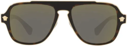 Vista 3 de Versace VE 2199 12524T Havana Gafas de sol cuadradas de plástico gris lente espejo
