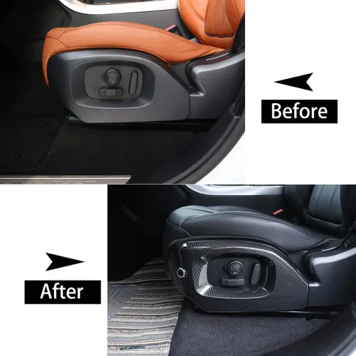 Vista 3 de Accesorios de coche ABS fibra de carbono asiento lateral marco cubierta ajuste para Rover Range Rover Vogue Autobiography Sport 2013-2017
