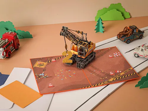 Vista 11 de Liif Tarjeta de cumpleaños emergente 3D para niño de 5 años, sobre incluido