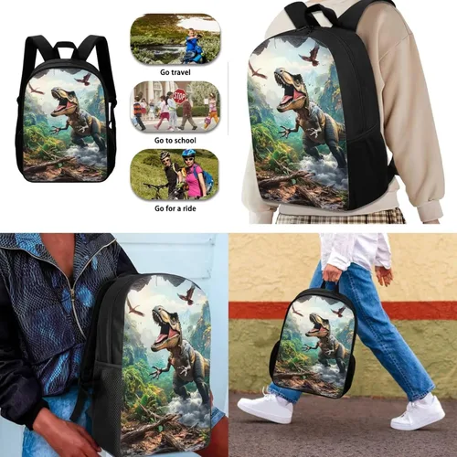 Vista 147 de HUGS IDEA Juego de 3 bolsas escolares con aislamiento térmico para el almuerzo, estuche para lápices