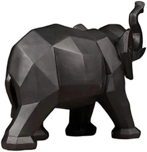 Vista 4 de Figurillas, estatuas de Feng Shui, decoración de estatuas de elefante, figuras de resina china para el hogar y la oficina, atraen riqueza y buena