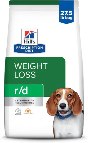 Vista 14 de Hill's Prescription Diet r/d Comida seca para perros con reducción de peso #1 recomendado por veterinarios, receta de pollo, 8.5 libras. Bolsa