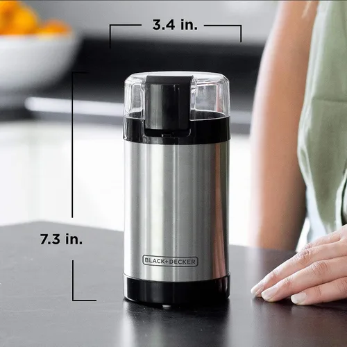 Vista 3 de BLACK+DECKER Molinillo de café y especias de un solo toque con cuchillas