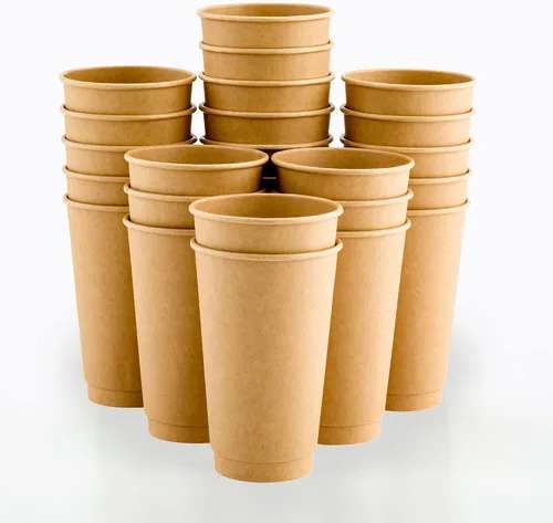 Vista 12 de Restaurantware Tazas de café de papel de 4 onzas, 25 tazas de papel desechables de doble pared, a prueba de fugas, reciclables, tazas calientes