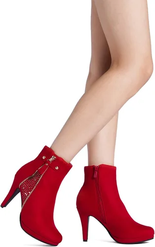 Vista 6 de Dream pairs - Botines altos de tacón grueso para mujer