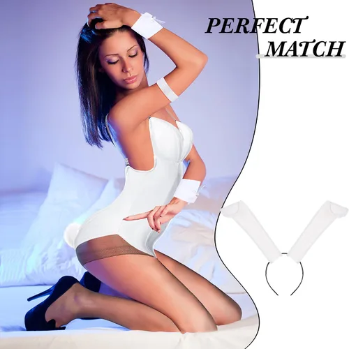 Vista 2 de Valentine Women Bunny Costume Bunny Bodysuit Cosplay Anime Role Costume