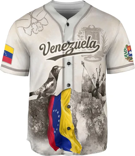Vista 3 de CHIARA CONTI11 Camiseta de béisbol personalizada de Venezuela, camisetas de Venezuela para hombres, camiseta de Venezuela, camisa de Venezuela