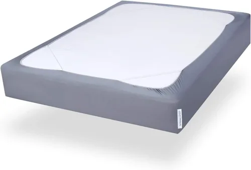 Vista 14 de Funda de somier tamaño Queen con material tejido suave y elástico, solo cubre lados, alternativa para falda de cama, resistente a las arrugas y a
