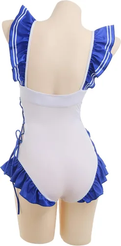 Vista 2 de haikyuu Traje de baño de una pieza para mujer, estilo anime, traje de baño japonés